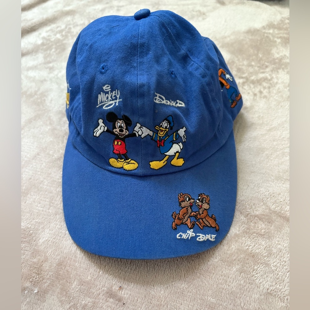 Disney Blue Kids Hat with Mickey and Donald